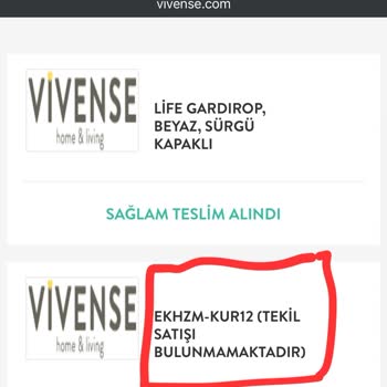 Vivense'de Montaj Sorunu Ve Müşteri Hizmetlerine Ulaşamama