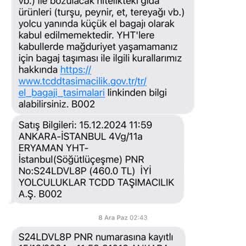 TCDD Bilet İptali Sonrası Geri Ödeme Sorunu