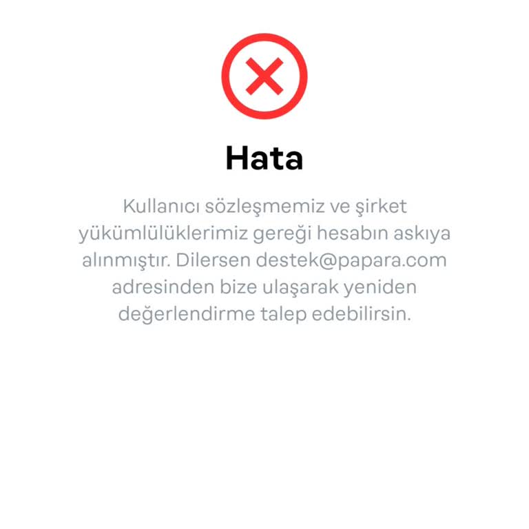 Papara Hesabımdan Yetkisiz Harcamalar