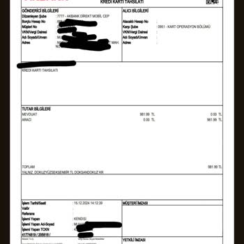 Akbank'ın Tuhaf Ekstre Sorunu Ve Müşteri Memnuniyetsizliği