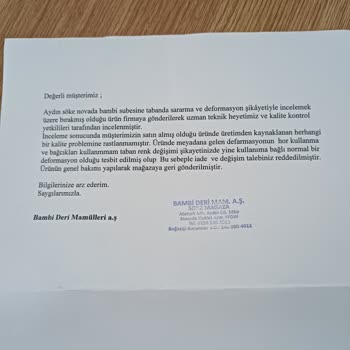 Bambi Mağazasında Ayakkabı Sorunu Ve Yetersiz Hizmet