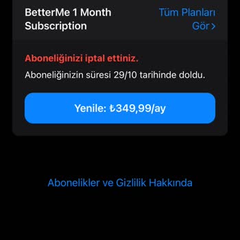 Betterme Uygulaması İptal Edilmesine Rağmen Ücret Çekimi