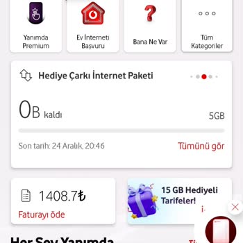 Vodafone İnternet Kullanımında Anormal Tüketim Sorunu