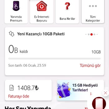 Vodafone İnternet Kullanımında Anormal Tüketim Sorunu