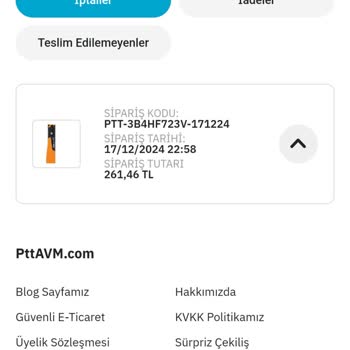 Epttavm'de İptal Edilen Sipariş Ve Yetersiz Müşteri Hizmetleri