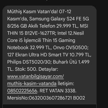 Vatan Bilgisayar'da İndirim Aldatmacası