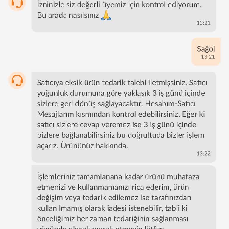 Trendyol'da Eksik Ürün Ve Yetersiz Müşteri Desteği