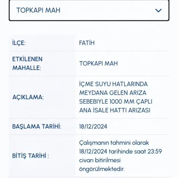 Sürekli Su Kesintisi Ve Çamurlu Su Sorunu