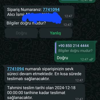 Teslimat Sorunu Ve İletişim Eksikliği