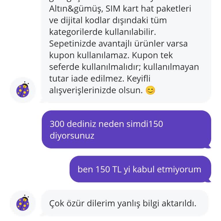 Kupon İadesinde Tutarsızlık Ve Adaletsizlik