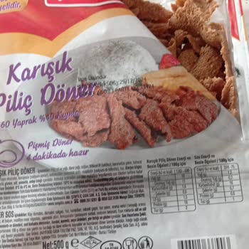 Şenpiliç BİM'den Alınan Et Dönerin Kalitesi Hakkında Şikayet