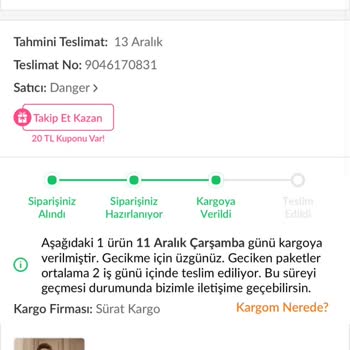 Kayıp Kargo Ve İletişim Sorunları