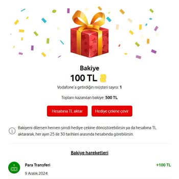Vodafone'un Kullanılamayan Hediye Sorunu