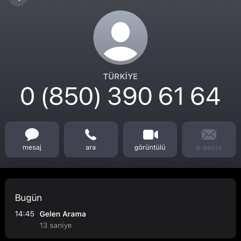 08503906164 Şüpheli Arama!