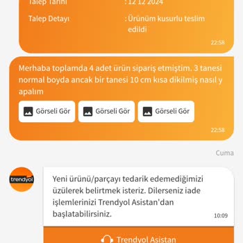 Trendyol'dan Kusurlu Ürün Ve Yetersiz Müşteri Hizmeti