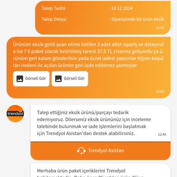 Eksik Ürün Ve Yanlış İade Süreci