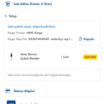 İade Kodu Sorunu: Blender İadesi Çıkmazda