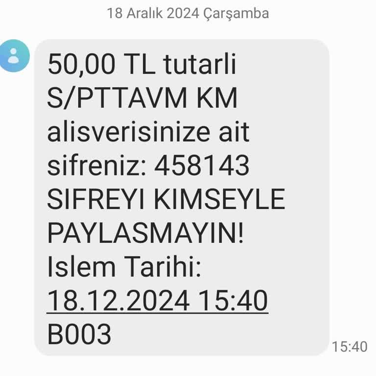 PTT KM Bilgi Sorgulama Hizmetinde Eksiklik