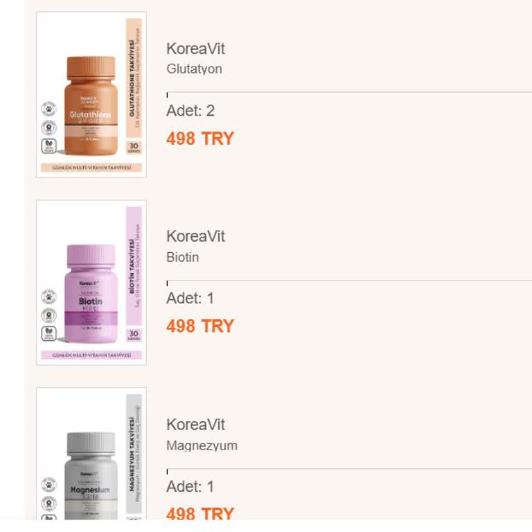 Trendyol Koreavit Sipariş İptali