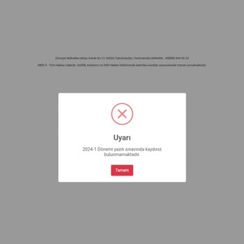 Açıköğretim Sınav Kayıt Sorunu