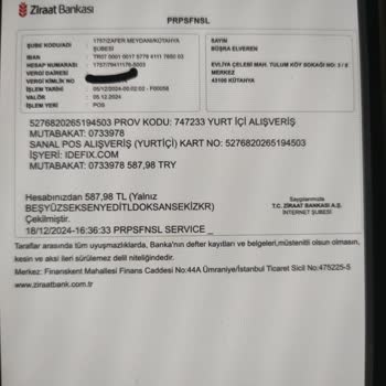 İade Edilmeyen Para Ve İlgisiz Müşteri Hizmeti