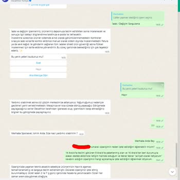 Teslim Edilmeyen Sipariş Ve Anlamsız İptal