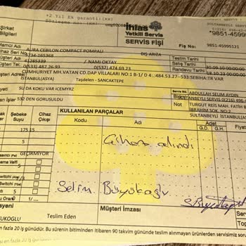 Garanti Süresi Dolmadan Arıtma Cihazı Sorunu Ve Ek Ücret Talebi