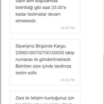 Zara Online Mağazası Ve Birgündekargo Teslimat Sorunu