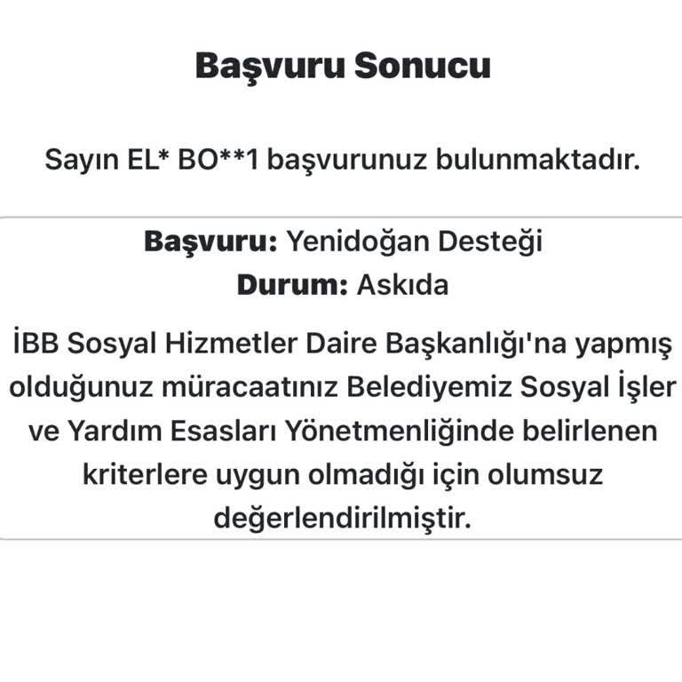 İstanbul Büyükşehir Belediyesi Yeni Doğan Destek Paketinde Adalet Arayışı