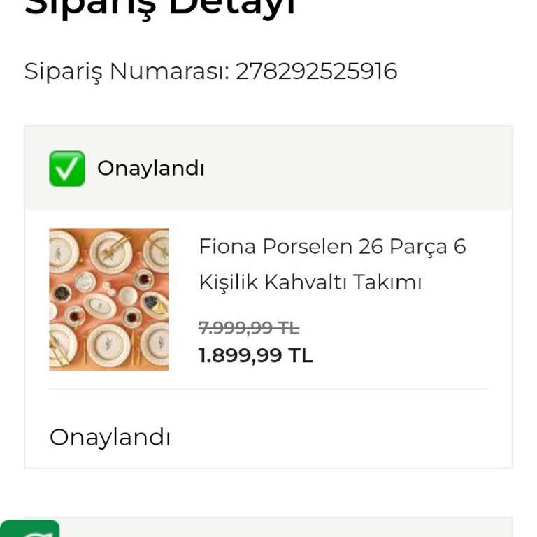 Kahvaltı Takımı Siparişim Neden Hala Onaylanmadı?