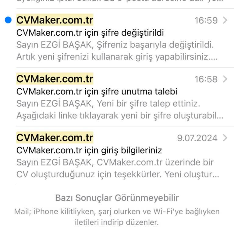 CV Düzenleme Uygulaması Kart Bilgilerimi İzinsiz Kullandı