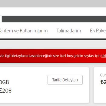Vodafone'dan Güncel Tarife Fiyatı Talebi
