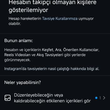 Instagram Tavsiye Kuralları Sorunu