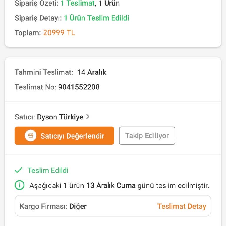 Dyson Siparişinde Eksik Hediye Krizi