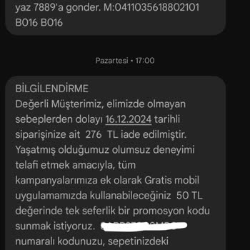 Sipariş Karışıklığı Ve Yetersiz Müşteri Hizmetleri