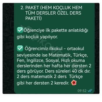 Özel Ders Ücreti İadesi Yapılmıyor