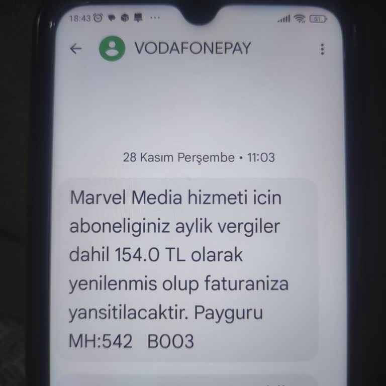 Vodafone Faturasına Eklenen Marvel Media Ücreti Şoku
