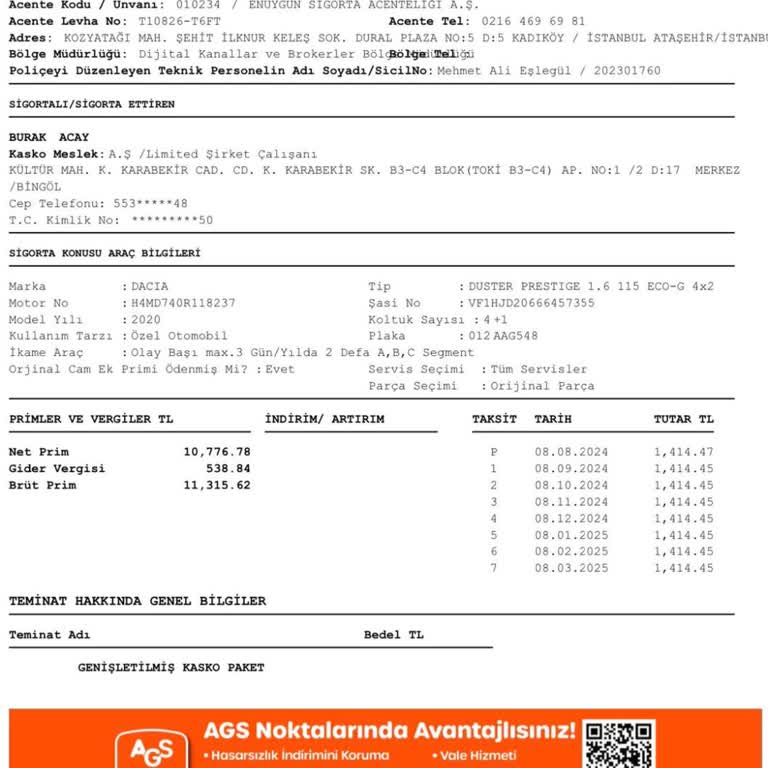 İptal Edilen Poliçe İçin Geri Ödeme Sorunu