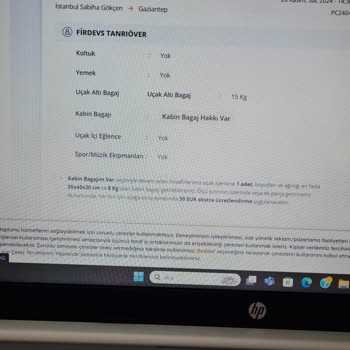 Pegasus'tan İade Edilmeyen Bilet Ücreti Mağduriyeti