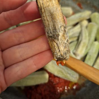 Dondurulmuş Bamya Paketinde Tahta Parçası Şoku