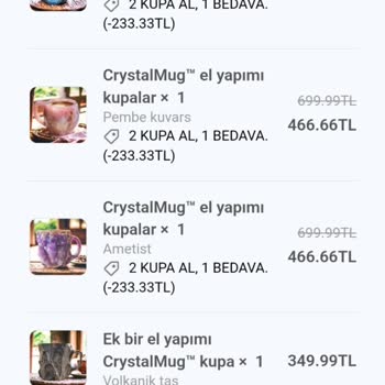 Crystalmug Siparişimi Göndermedi!