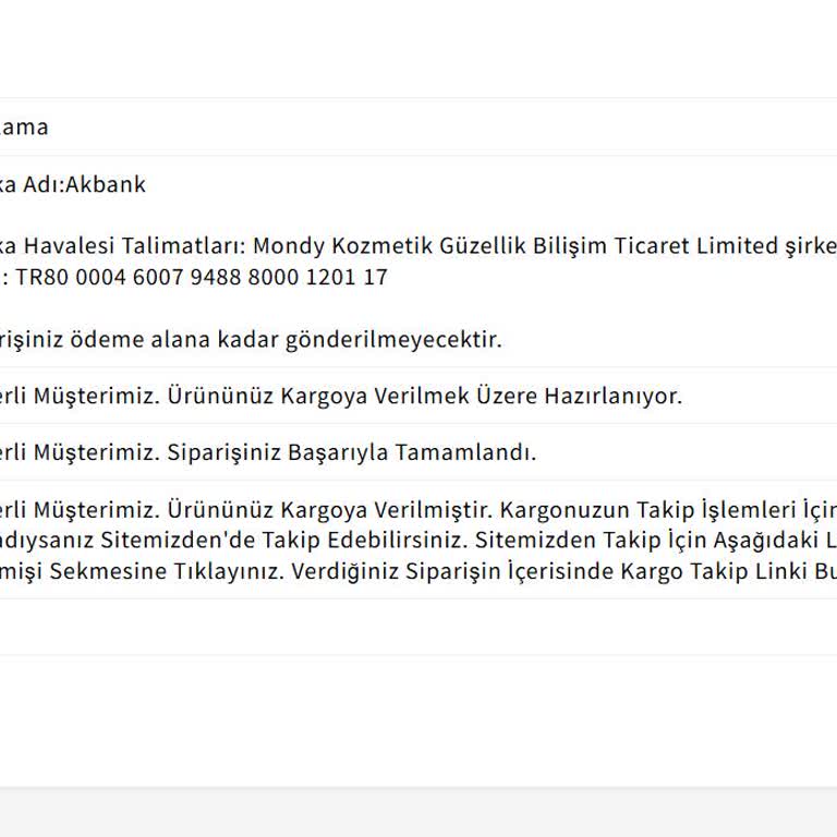 Mondy Shop Siparişim Hala Ulaşmadı Ve İptal Edildi