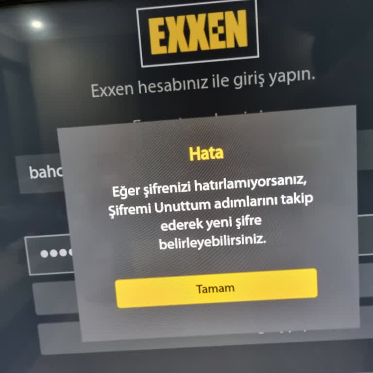 Exxen Uygulaması Televizyonda Giriş Sorunu