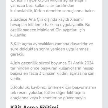 Xiaomi Telefonumun Bootloader Kilidi Sorunu