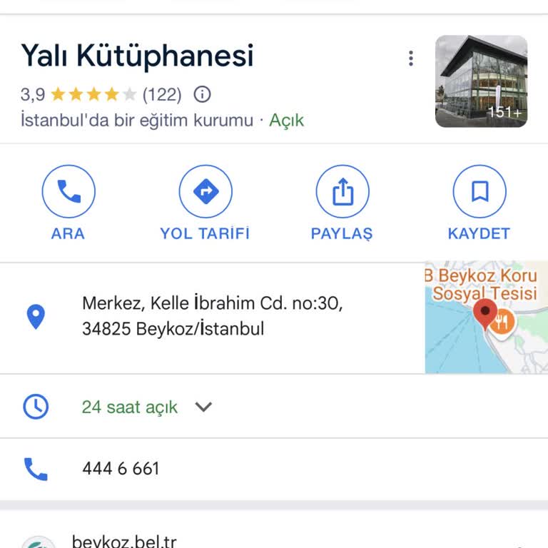 Beykoz Yalı Kütüphanesi'nde Hizmet Azalması Ve Yanıltıcı Bilgi