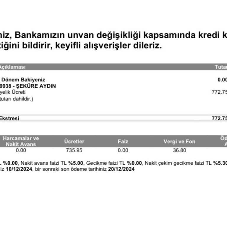 Haksız Üyelik Ücreti İadesi Talebi