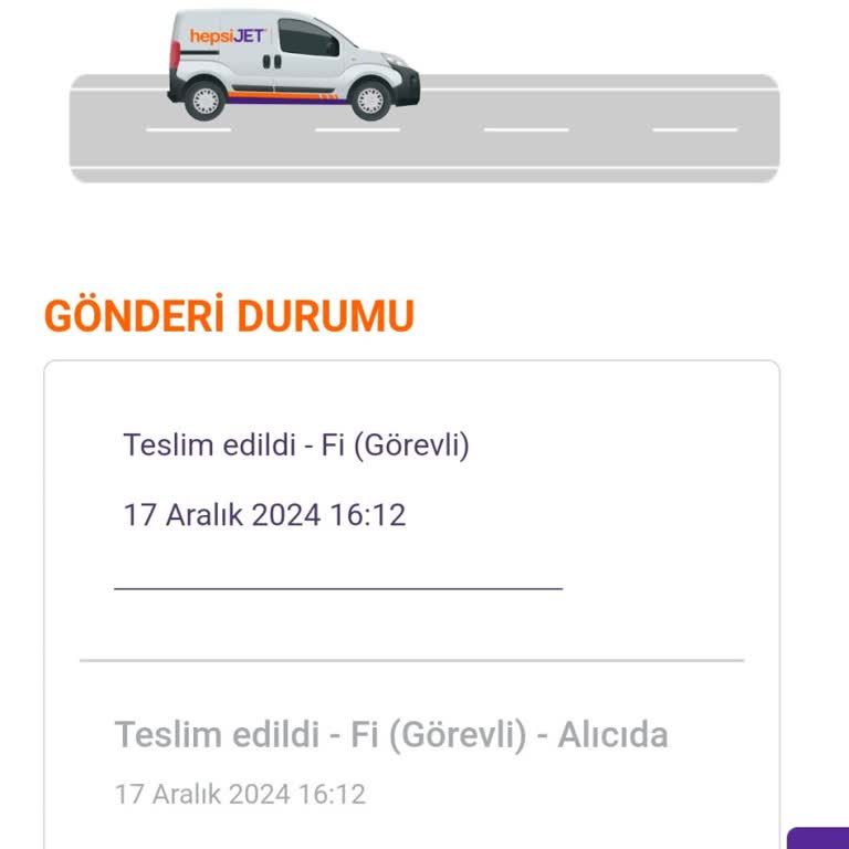 Teslim Edilmemiş Paket Hakkında Yanıltıcı Bilgi