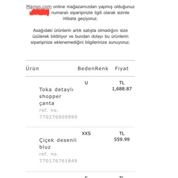 Mango İndirim Döneminde Stok Ve İptal Sorunları