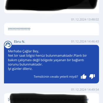 Sürekli İnternet Kesintileri Ve Yetersiz Müşteri Hizmetleri