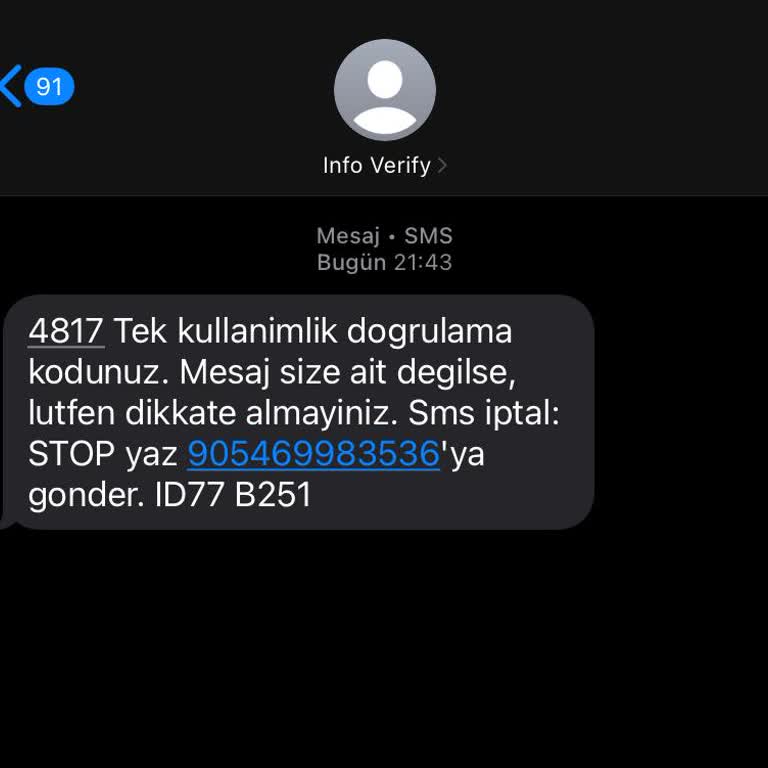 Bilinmeyen Doğrulama Kodu Ve Kişisel Bilgi Güvenliği Endişesi
